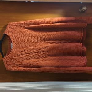 Women's XL 16-18 Coral Bisque color Sweater